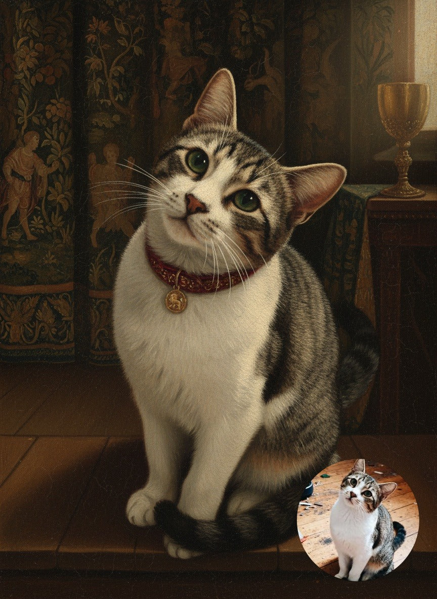 Portret ze zdjęcia w stylu Renaissance Classic - na płótnie