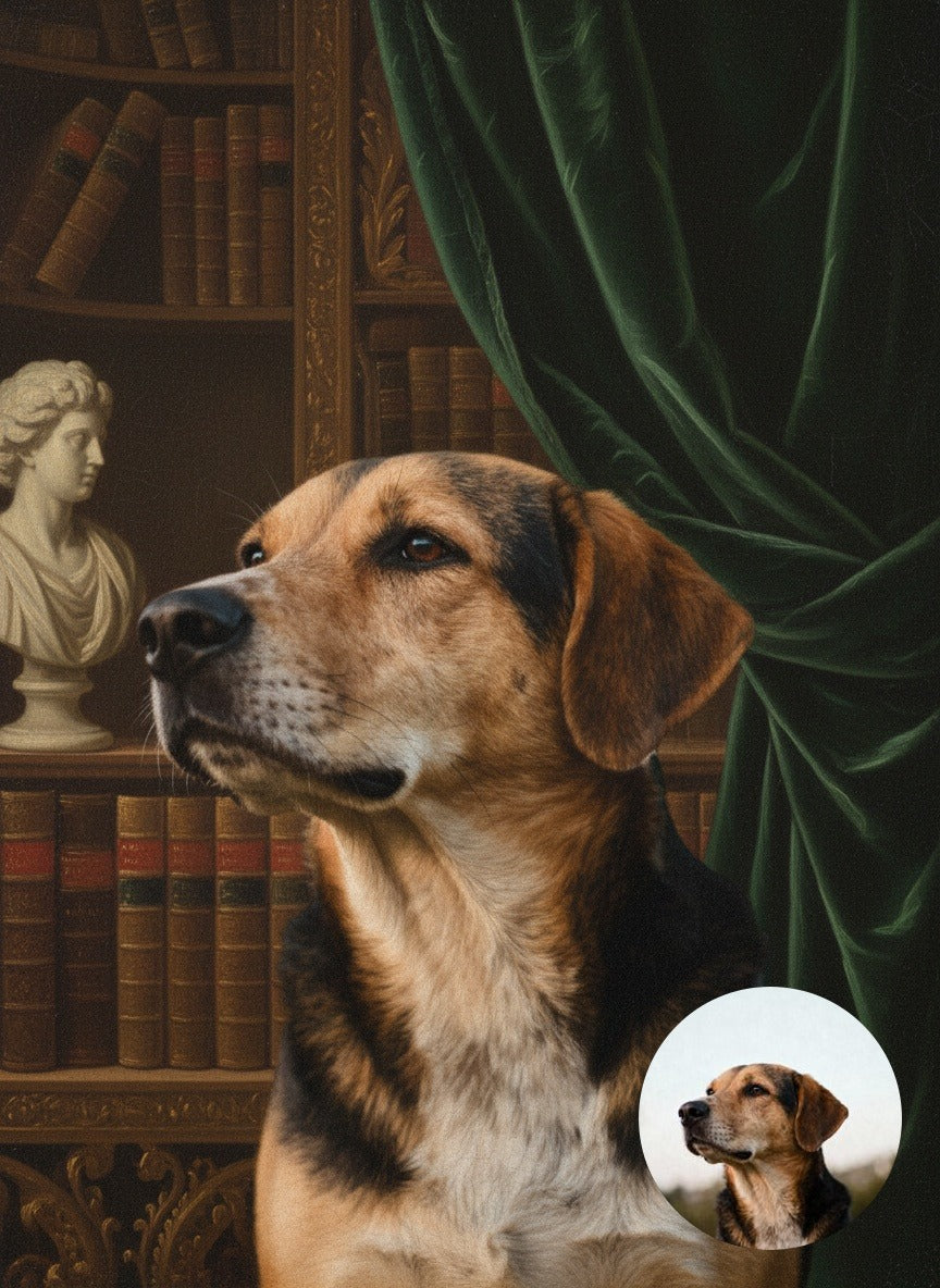 Portret ze zdjęcia w stylu Renaissance Classic - na płótnie