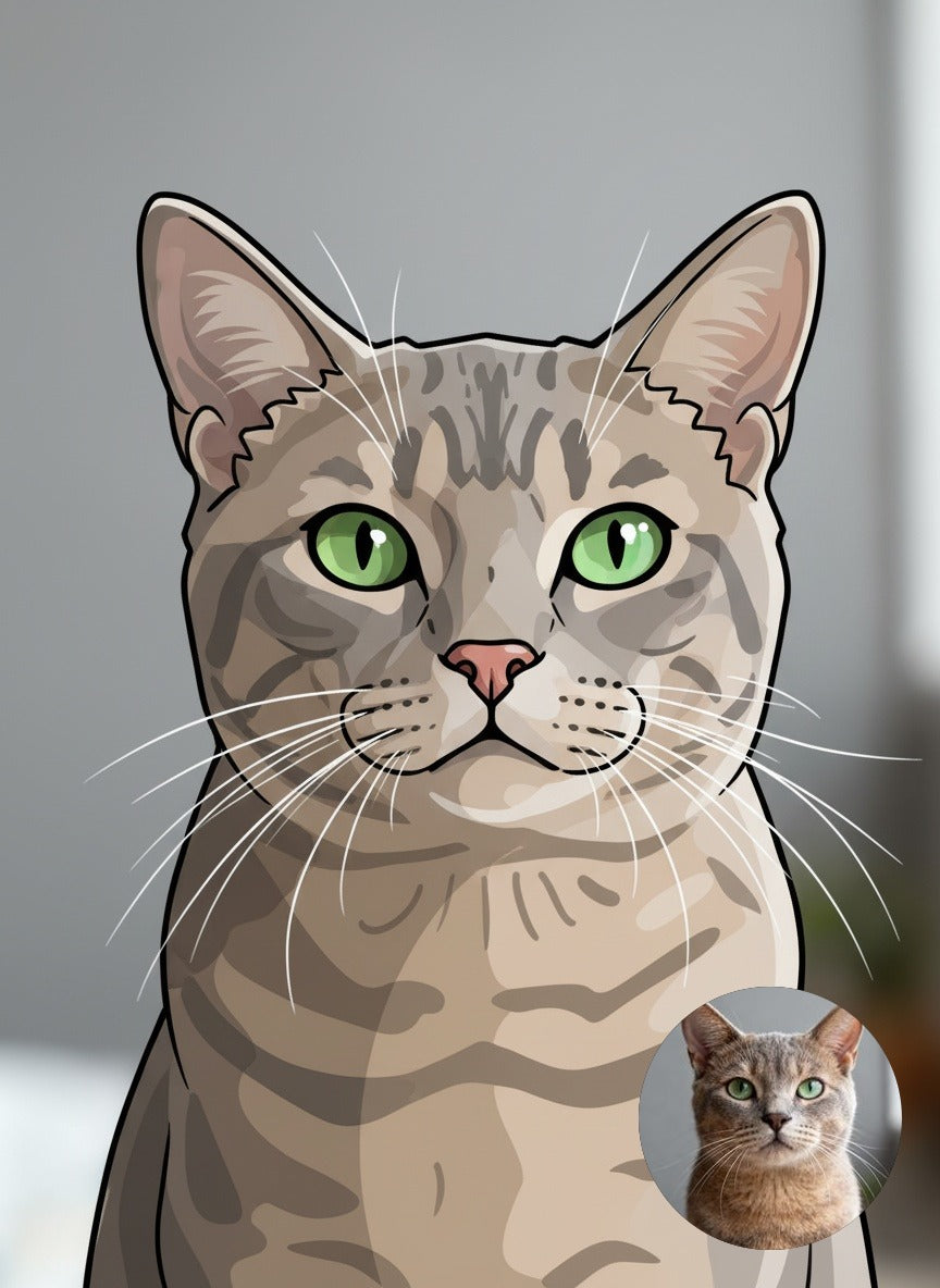 Portret ze zdjęcia w stylu Cartoon Style - na płótnie